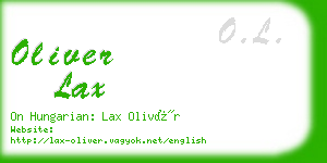 oliver lax business card